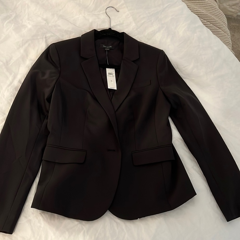 Ann Taylor womens black blazer 6